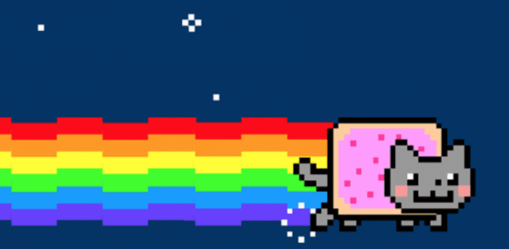 Los gatos más famosos de Internet 3 nyan cat un gato digital volador que deja a su paso un arcoiris